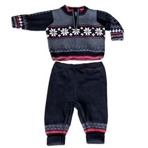 Hanna Andersson black and red holiday set 9 months